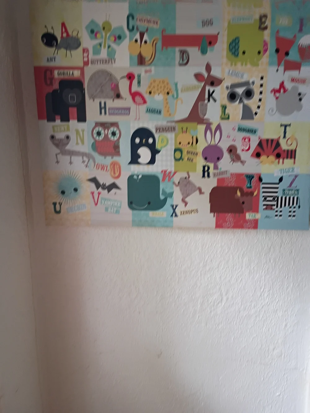 Playful Alphabet Animal Wall Art - Multicolor